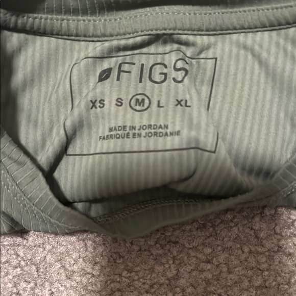 Figs Olive Ribbed Tee - Picture 3 of 3